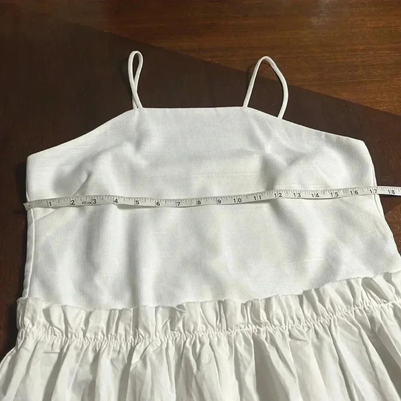 Maeve White Poplin Peplum Top Size M - Picture 7 of 7